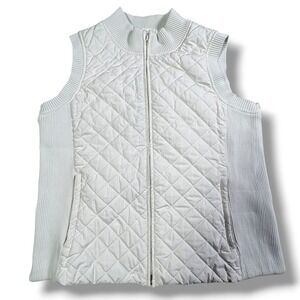 Pendleton White Quilted Vest L Outdoor Hiking Layer Neutral Minimalist Gorpcore
